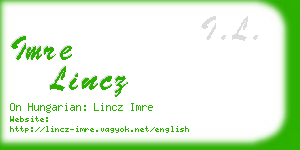 imre lincz business card